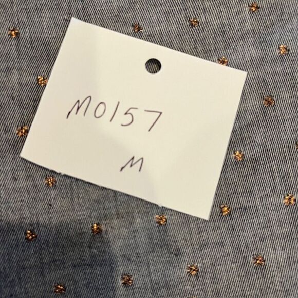 Paper Crown Copper Dot Maternity Dress Prairie Style Baby Doll Gray Size Med - Picture 15 of 15